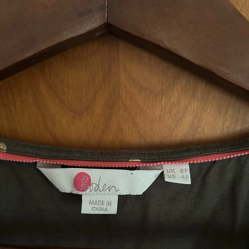 Boden, Women’s Melinda Polka Dot Dress with Pockets, Olive Green, Size 4 Petite - Picture 4 of 4